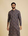 Indigo Blue Bel Buti Printed Kurta Set